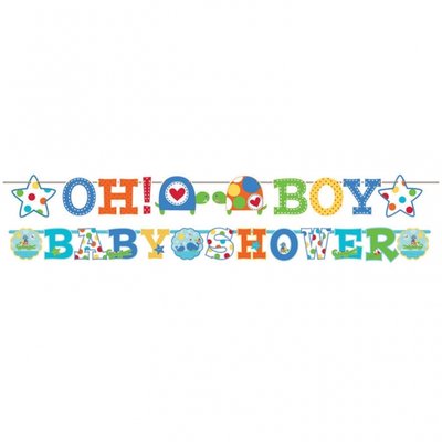 Baby shower bl - bokstavsbanderoller - 3m - 2 st