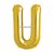 Bokstaven U-ballong guldfärgad - av folie 41 cm