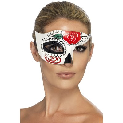 Day of the Dead Halv Ansiktsmask