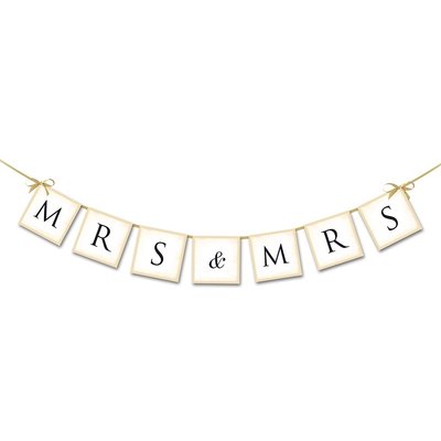 Banderoll - Mrs & Mrs 90 cm
