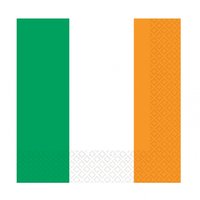 Irländska flaggan pappersservetter - 2-lagers - 16 st