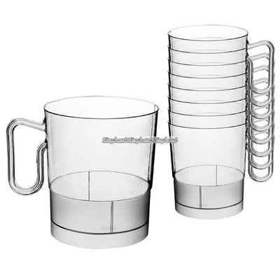 Transparenta kaffemuggar i plast 227 ml - 20 st