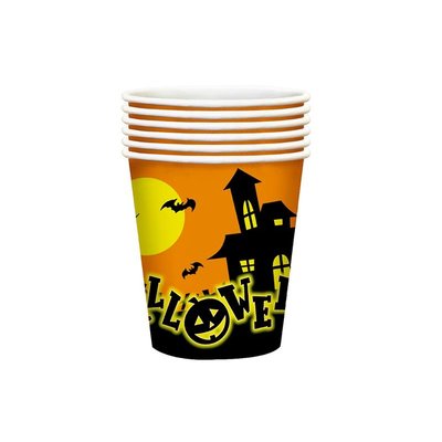 Halloween pappersmuggar -256 ml - 6 st