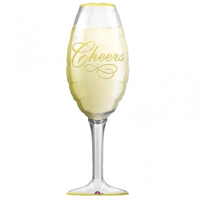 Folieballong - Champagneglas Cheers Shape
