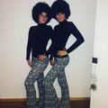 Bröderna fluff 70\'s Funky Afroperuk - svart