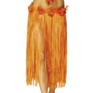 Hawaii-kjol röd och orange