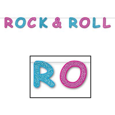Glittrig rock & roll banderoll