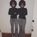 Bröderna föuff 70\'s Funky Afroperuk - svart