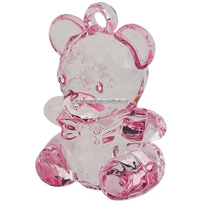 Rosa teddy kristall imitation - 6 st