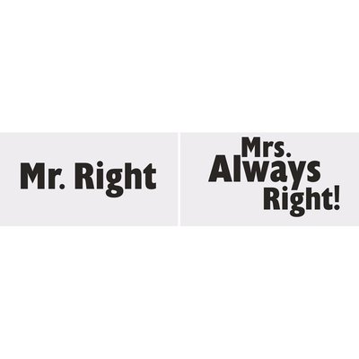 Fotoskyltar - Mr right/MRs always right