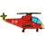 Folieballong - Helikopter Röd Shape