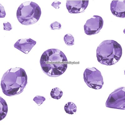 Lila diamantkonfetti - 100g - 100 g