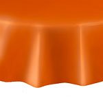Orange rund bordsduk - plast 86 - 213cm