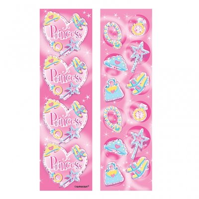 Frgglada prinsess- stickers - 8 st