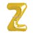Bokstaven Z-ballong guldfärgad - av folie 41 cm