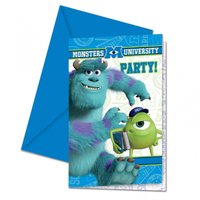 Monster University inbjudningskort - 6 st