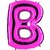 Bokstavsballong - B Rosa 100 cm