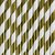 Papperssugrör med ränder - Guldiga metallic 19,5 cm 10 st