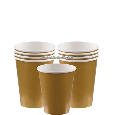 Guldfrgade pappersmuggar - 266 ml