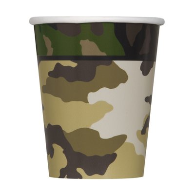 Pappersmuggar med militr camo - 27 cl 8 st