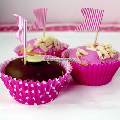 Perfectly pink fdelsedag muffinsformar - 4.8cm x 3.2cm - 75 st