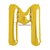 Bokstaven M-ballong guldfärgad - av folie 41 cm