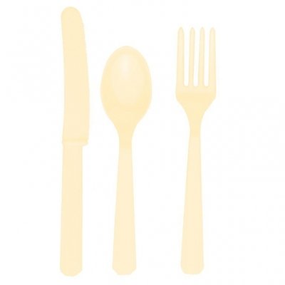 Blandade plastbestickset - 24 st