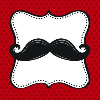 Kaffeservetter \\\"Moustache madness\\\" 25 cm 3-lags - 16 st