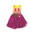 Extra stor metallisk pompom rosa