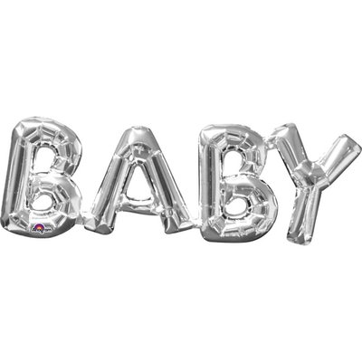 Folieballong - Baby - Silver