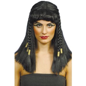 Cleopatra peruk, svart