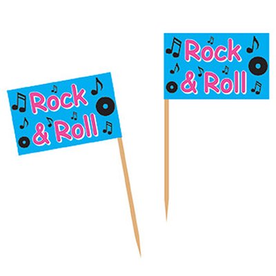 Rock & Roll flaggor tandpetare- 50 st
