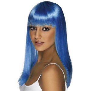 Peruk Glamourama - neonblå