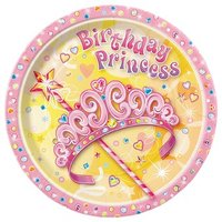 Tallrikar - Birthday princess 8 st - 23 cm 8 st