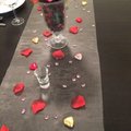 Bord deco till bröllopet Rosenblad - Ljusviolett 500 st