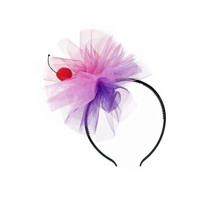 Diadem med ett krsbr - Lila & rosa