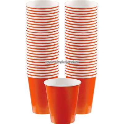 Orange kaffemuggar i papper - 340 ml - 40 st