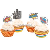 Pop Art Superhero Party - muffinsformar & dekorationer - 50 st