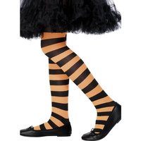 Tights randiga orange och svart barn Tights randiga orange och svart barn