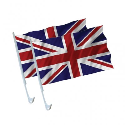 Brittiska bilflaggor 42cm - 2 st