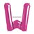 Bokstaven W-ballong magenta - av folie 41 cm
