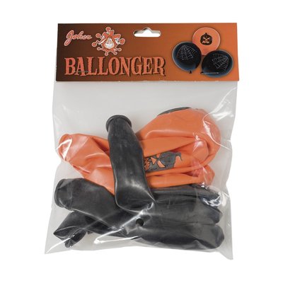 Halloweenballonger med tryck 8-pack