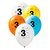 Sifferballonger Latex 3 - 10-pack