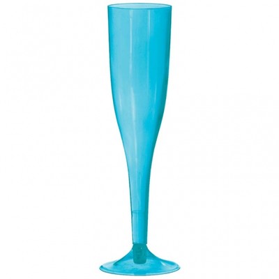 Turkosa champagneglas i plast - 162ml - 18 st