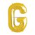 Bokstaven G-ballong guldfärgad - av folie 41 cm