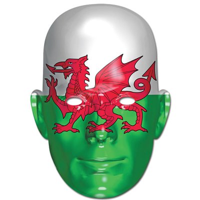Ansiktsmask walesiska flaggan