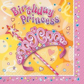 Servetter - Birthday princess 16 st