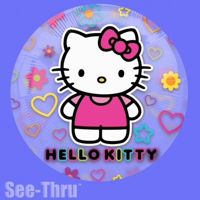 Se genom hello kitty fdelsedag ballong - 66 cm folie