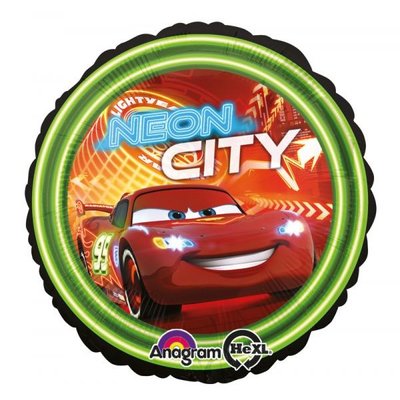 Folieballong - Cars Neon City 45cm