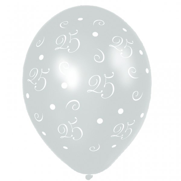 25 års ballonger 25 års ballonger